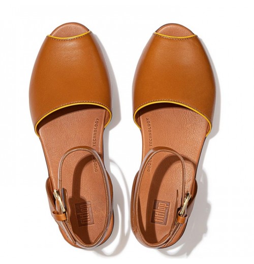 Sandal Tali Belakang Kulit Peep-Toe Cova Pop Binding