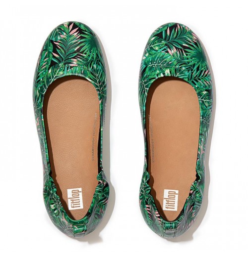 Flat Balet Kulit Lembut Allegro Jungle Print