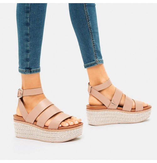 Sandal Wedge Kulit Eloise Espadrille