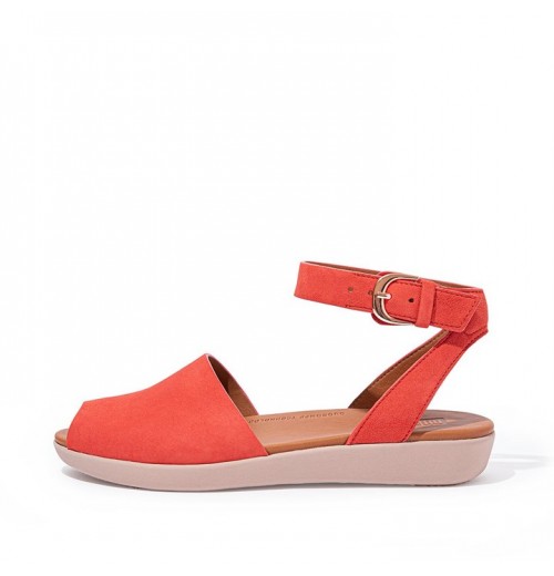 Sandal Tali Belakang Cova Suede Peep-Toe