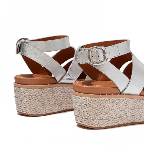 Sandal Wedge Kulit Eloise Espadrille