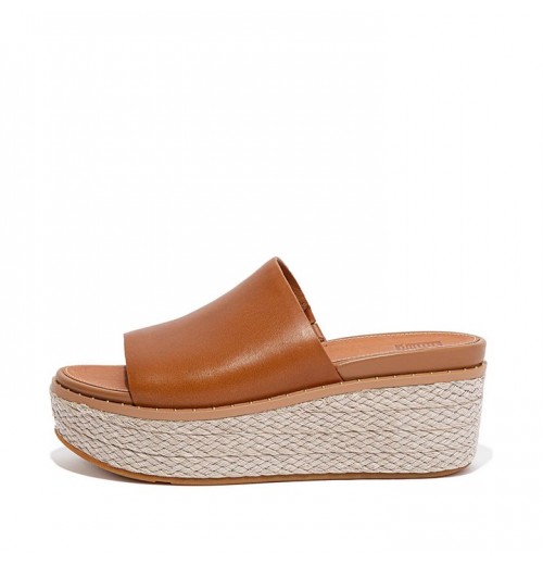 Sandal Wedges Slide Wedge Kulit Eloise Espadrille