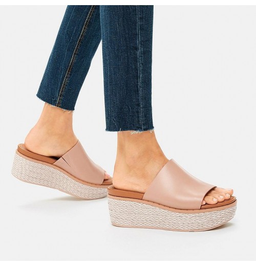 Sandal Wedges Slide Wedge Kulit Eloise Espadrille